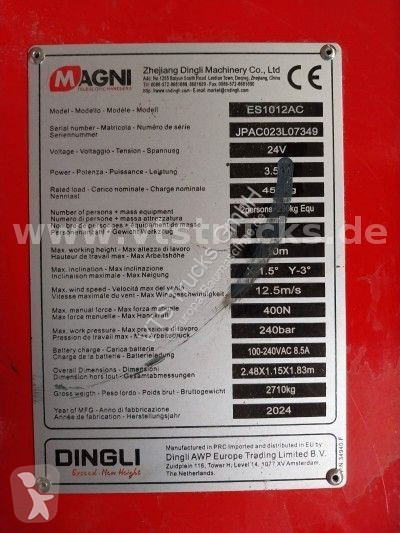 منصة تلسكوبية Magni Magni ES1012AC 10m...