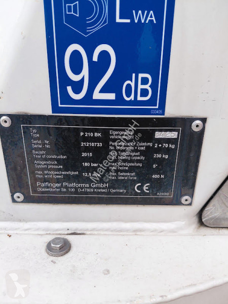 منصة تلسكوبية Palfinger P 210 BK / NISSAN CABSTAR