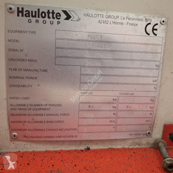 Vysokozdvižná plošina Haulotte STAR 10