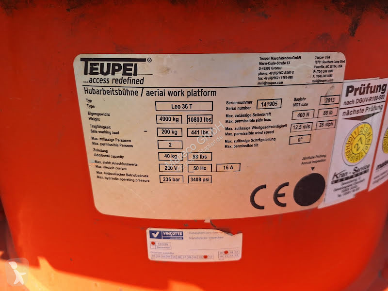 منصة تلسكوبية Teupen LEO 36 T