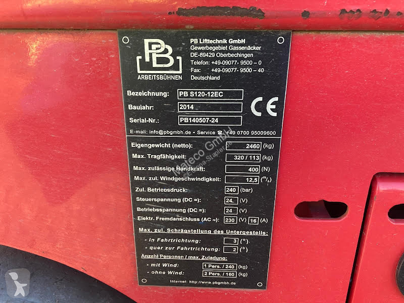 Автовышка PB S120-12 EC
