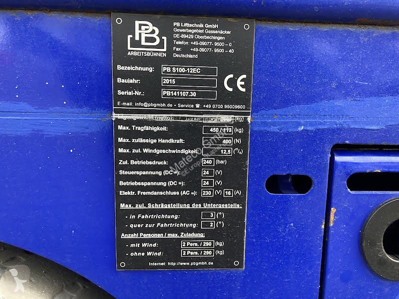 Автовышка PB S 100-12 EC