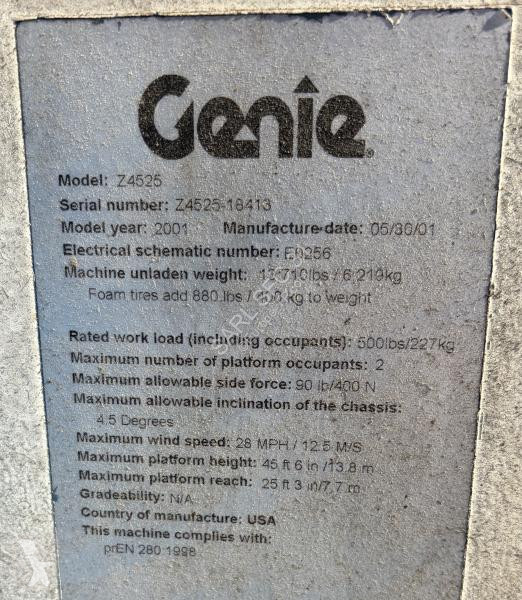 Plataforma Genie Z45/25