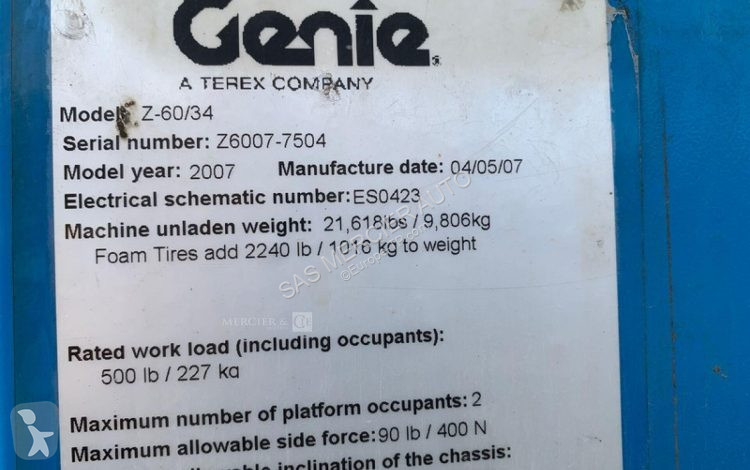 Plataforma Genie nacelle automotrice a bras...