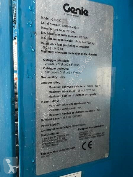 Gondol Genie GS5390 diesel 4x4 18m (1711)