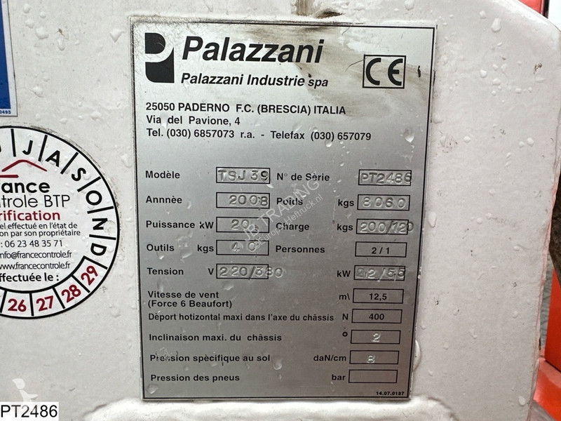 Plataforma Palazzani TSJ39 Palazzani TSJ 39
