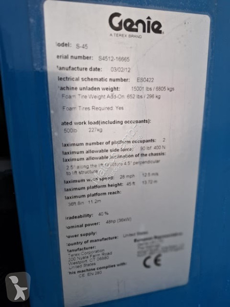 Nacelle Genie S-45