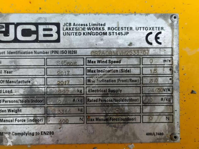 Hoogwerker JCB S4550E