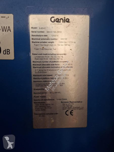 منصة تلسكوبية Genie S60