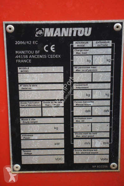 Manitou 150 AETJ Compact aerial platform