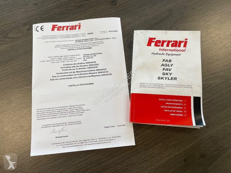 Emelőkosár Ferrari Skyler 2 AL 200