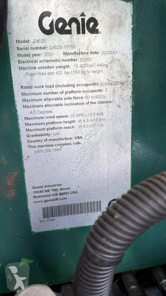 Nacelle Genie Z-45/25J