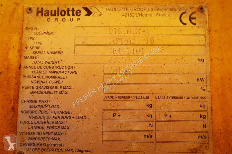 Hoogwerker Haulotte Compact 10 Electric, 10m...