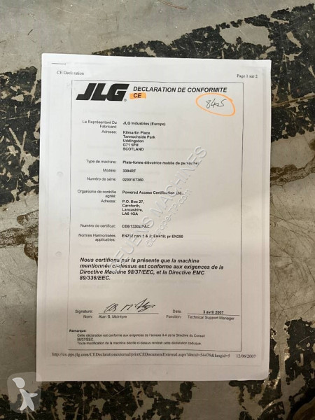 Nacelle JLG