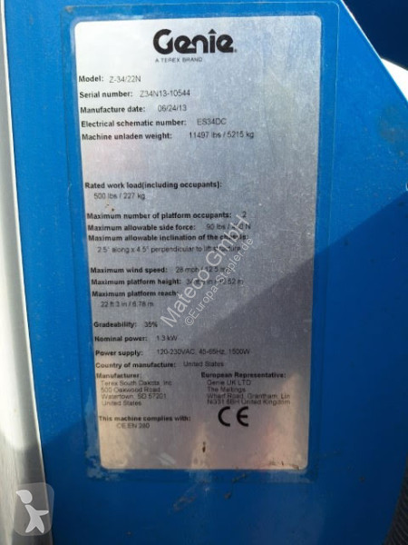 Nacelle Genie Z-34/22N