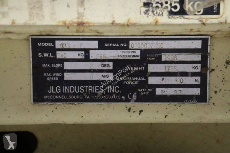Nacelle JLG 2033 - E