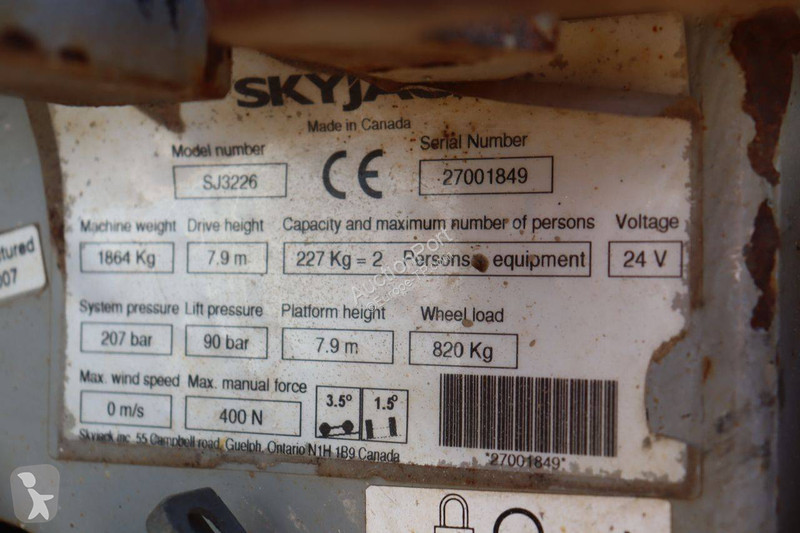 Plataforma Skyjack SJ3226