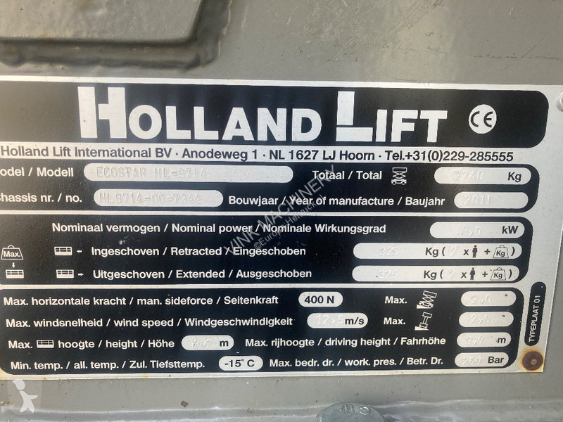 منصة تلسكوبية Hollandlift HL 9714