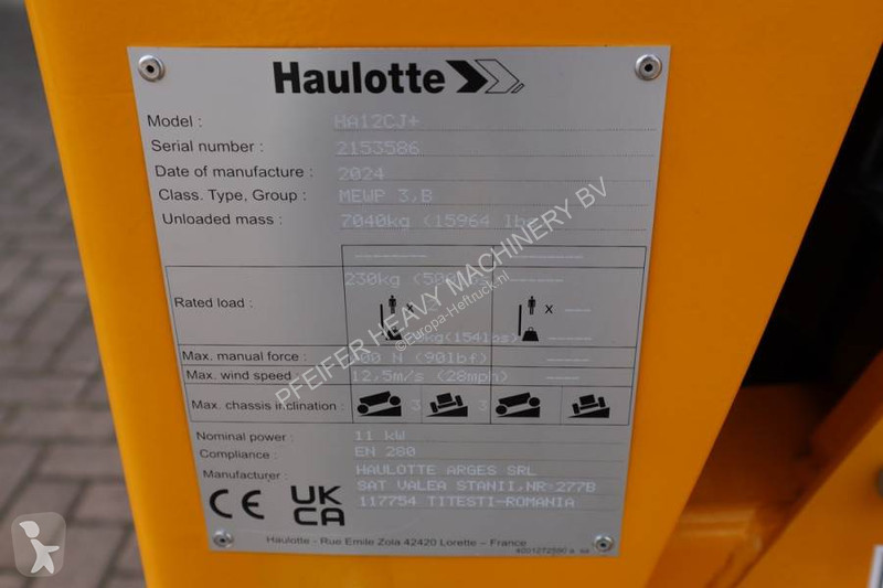 Piattaforma aerea Haulotte HA12CJ+ Valid...