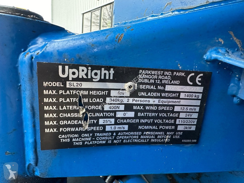 Piattaforma aerea UpRight SL20