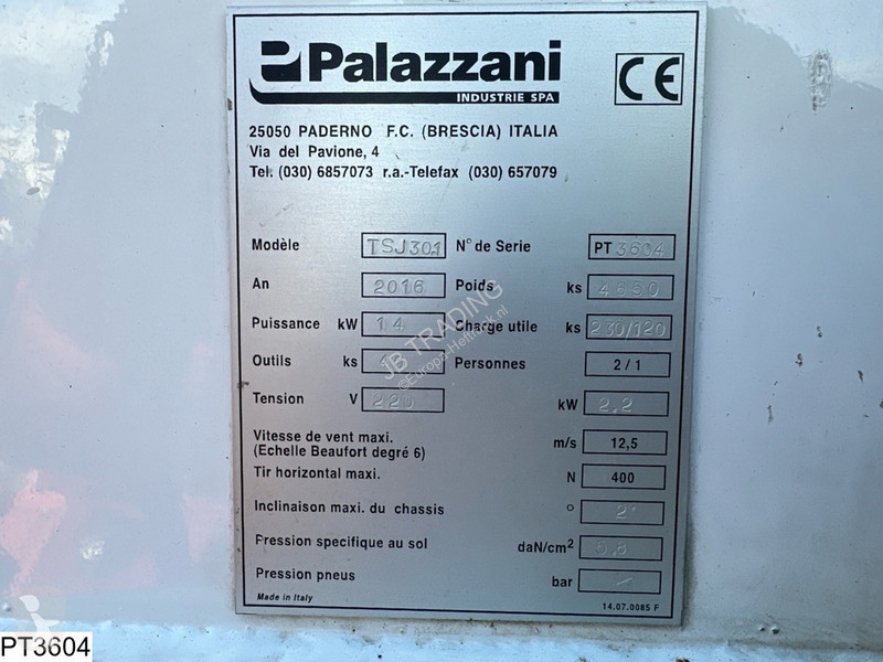 Lift Palazzani TSJ30-1 Palazzani TSJ 30.1