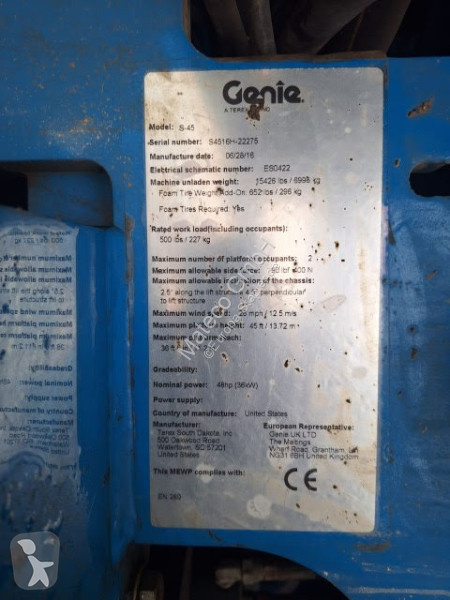 Nacelle Genie S-45