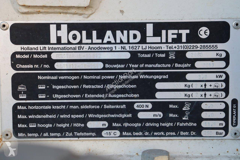 Nacelle Hollandlift Ecostar HL-11812