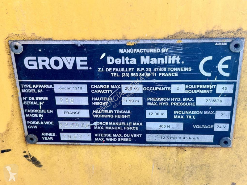 منصة تلسكوبية Grove  1210