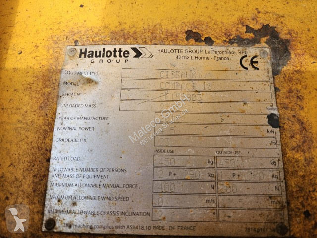 Plataforma elevadora Haulotte COMPACT 10