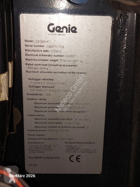 منصة تلسكوبية Genie GS3369 OR