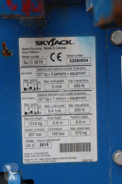 Plataforma elevadora Skyjack SJ III 3219