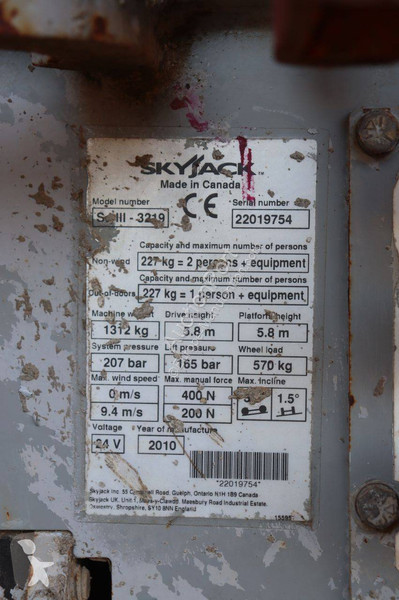 Plataforma elevadora Skyjack SJ-3219