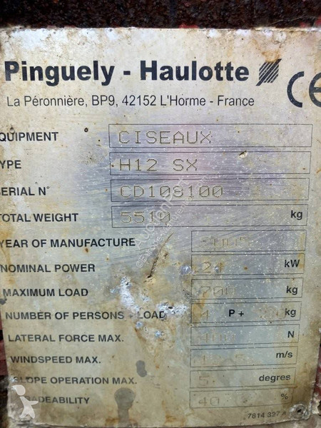 升降机 Pinguely H12-SX