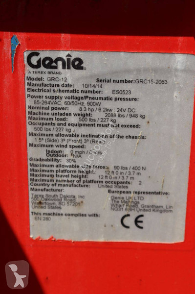 Plataforma elevadora Genie