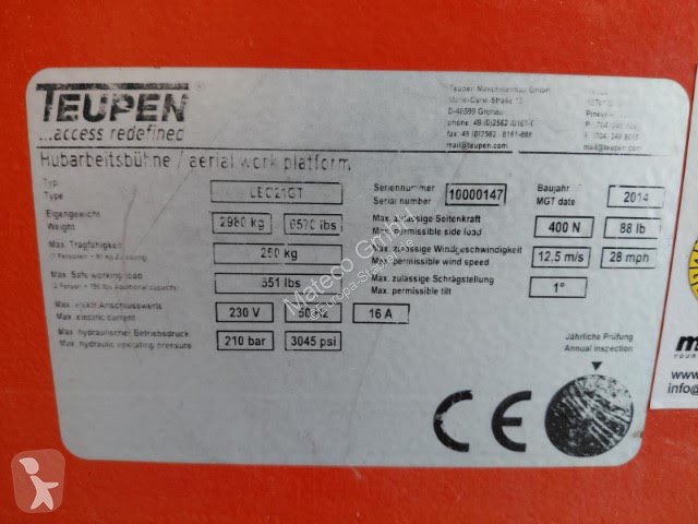 منصة تلسكوبية Teupen LEO 21 GT