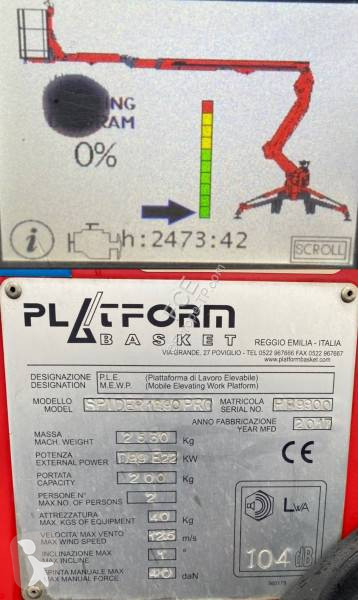 Вишка Platform Basket SPIDER 18.90-PRO endommagée