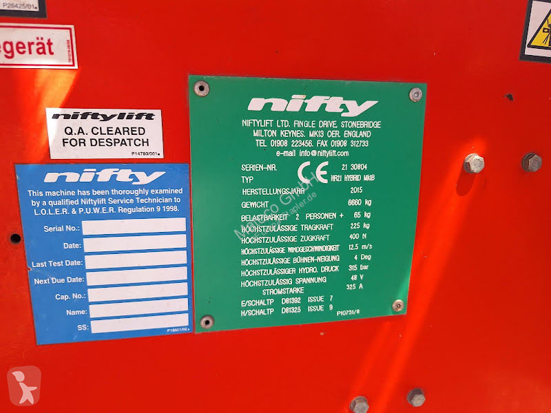 منصة تلسكوبية Niftylift HR21 HYBRID 4X4