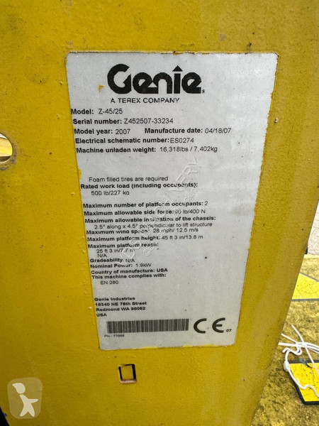 Piattaforma aerea Genie Z45/25J Hoogwerker...