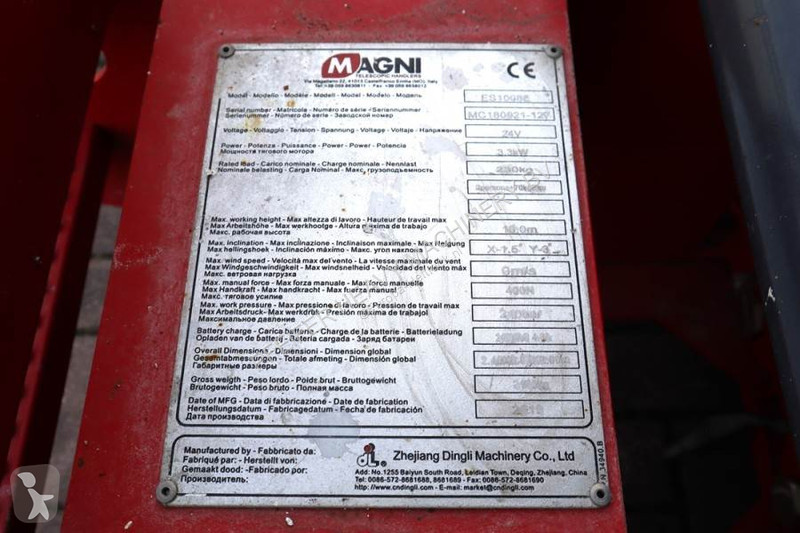 Plataforma Magni ES1008E Valid inspection,...