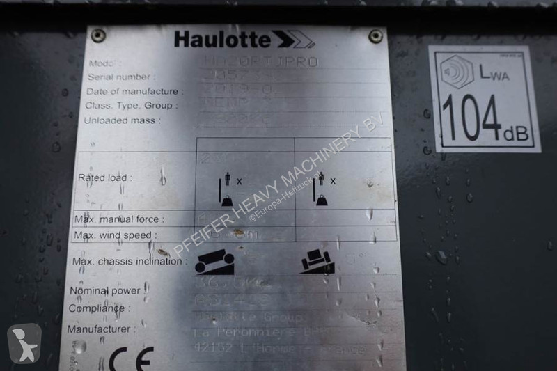 Piattaforma aerea Haulotte HA20RTJ Pro Valid...