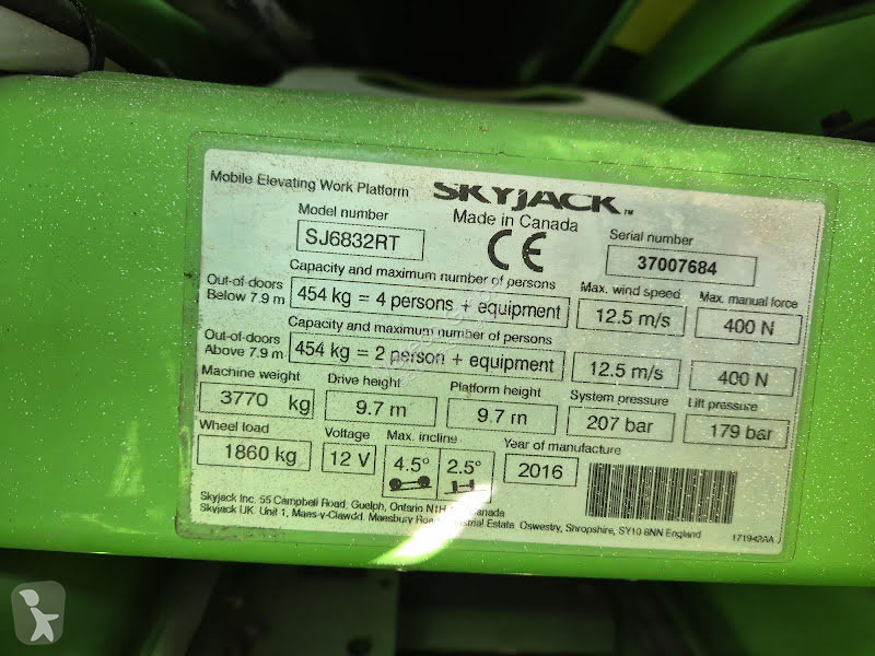 Nacelle Skyjack SJ6832 RT