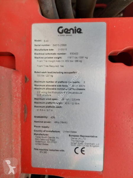 Nacelle Genie S-40