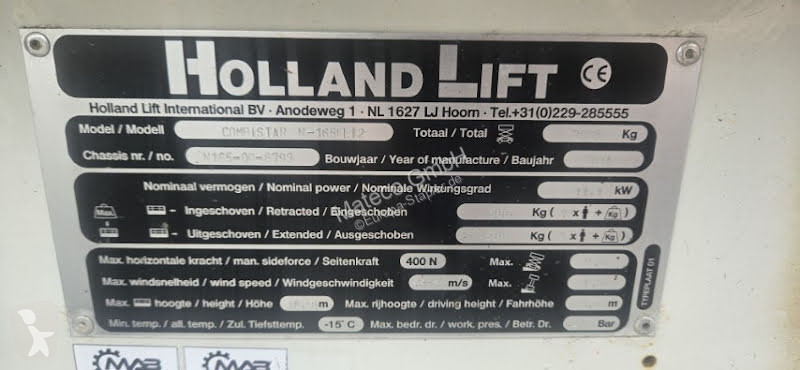 Nacela Hollandlift N-165EL12