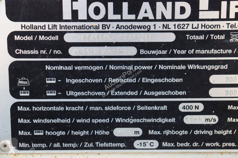 Nacelle Hollandlift Ecostar HL-11812