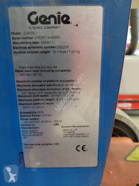 Nacelle Genie Z-45/25J BI ENERGY