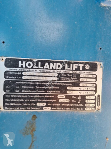 منصة تلسكوبية Hollandlift HL-220 D25 4WD/P/N