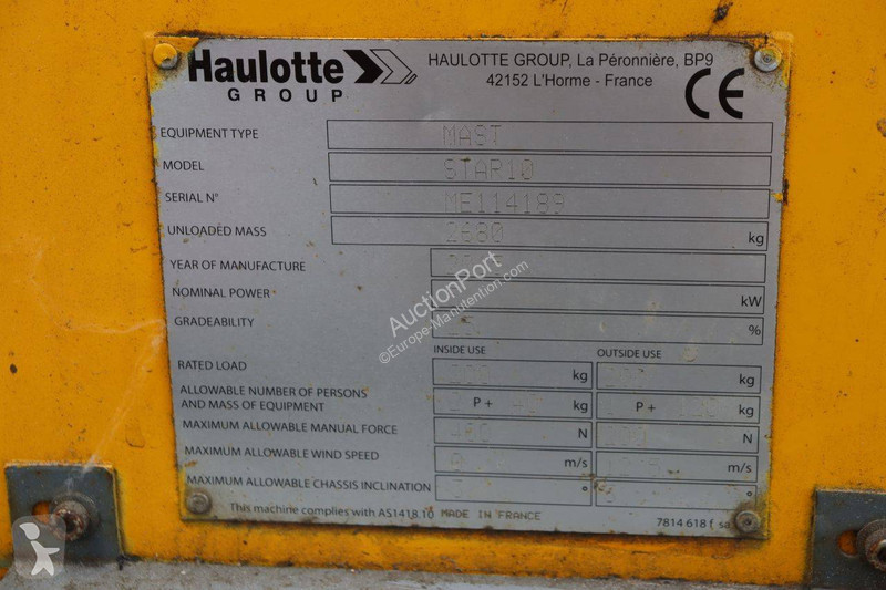 Вишка Haulotte STAR10