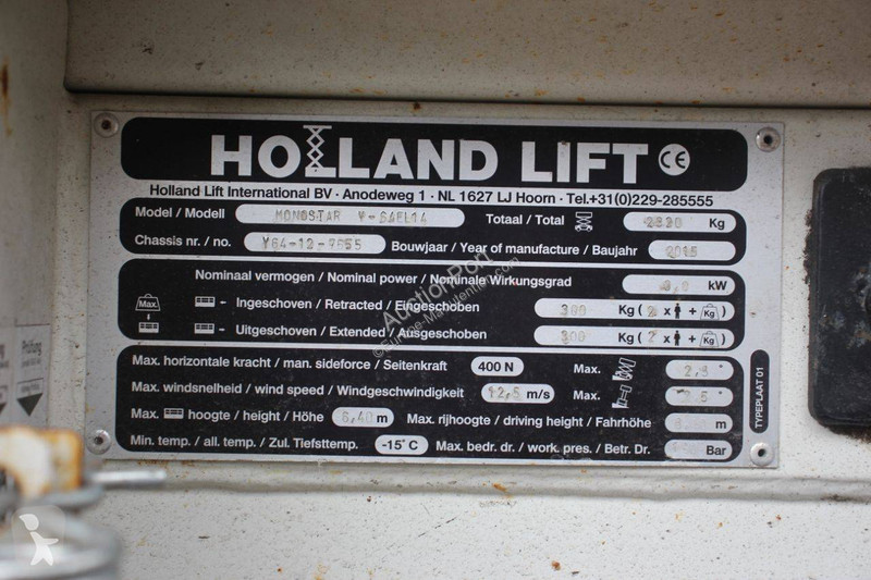 Plataforma elevadora Hollandlift MONOSTAR V-SAEL14