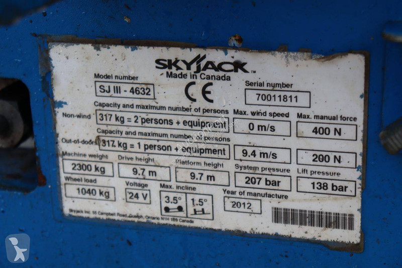 Nacelle Skyjack SJ-4632