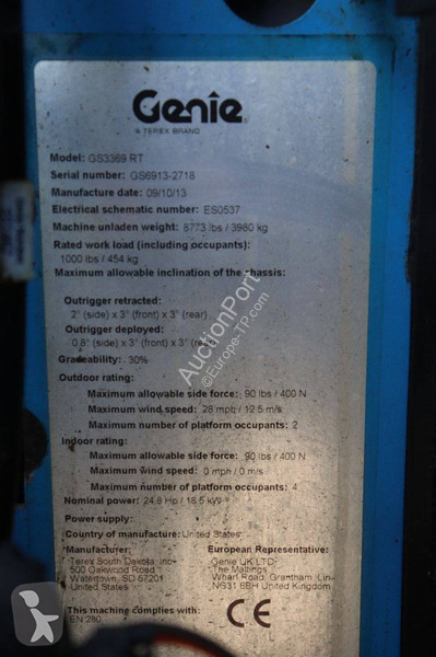 Plataforma elevadora Genie GS3369